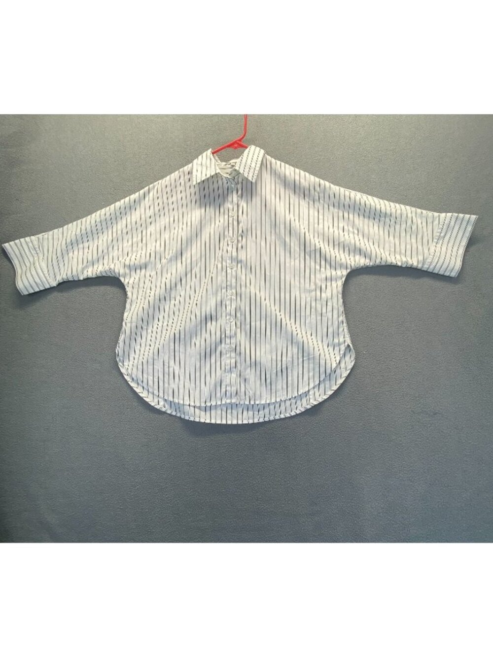Madewell Women’s Straight Hem Striped Alice Curved Yoke Seersucker  Shirt Sz XS